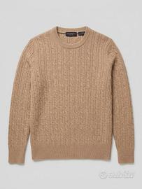 Maglione Gutteridge Beige Lana e Cashmere a Trecce