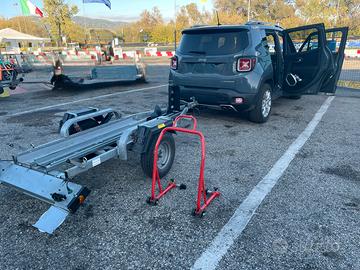 Rimorchio, carrello moto, attrezzature sportive