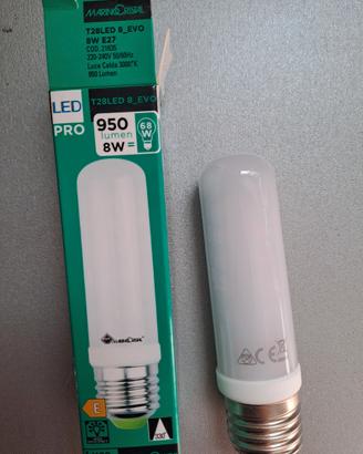 lampadine led tubolare  8 w luce calda