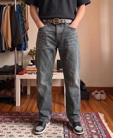 Pantaloni jeans H&M relaxed uomo grigi sbiaditi