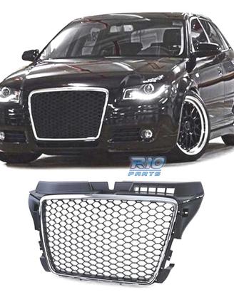 GRIGLIA AUDI A3 8P 08-12 LOOK RS3 NERO CROMATO