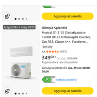 Nuovo climatizzatore inverter 1200 olimpia