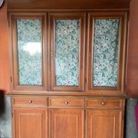 Mobile vintage in legno massello con alzata