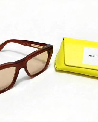 Occhiali Marc Jacobs marroni con custodia gialla