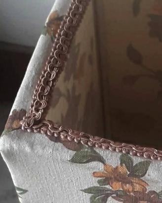 Paralume quadrato in tessuto