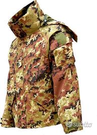 NUOVO, TG S, ALGI Parka Militare Vegetato Nylon DC