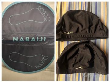 decathlon 2 cuffie in tessuto nero con tappetino 