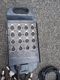 ciabatta audio ,8 canali uscita 4 in entrata, 20 c