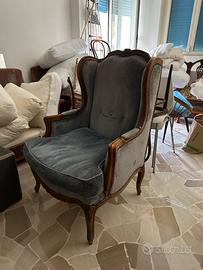 Poltrona bergere i velluto