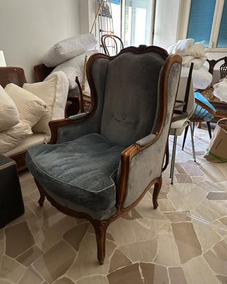 Poltrona bergere i velluto