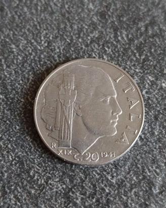 20 centesimi 1941 XIX Vittorio Emanuele III Re