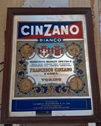 Specchi pubblicitari vintage cinzano courvoisier