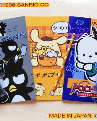 📚 SANRIO VINTAGE 90 Pompompurin quaderni adesivi