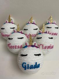 Palline di Natale unicorno personalizzate 7cm