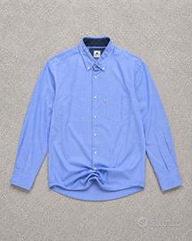 Il Granchio Camicia Uomo Blu Bianco XL
