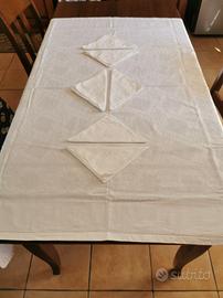 Tovaglia x4 in fiandra/jacquard +6tovaglioli