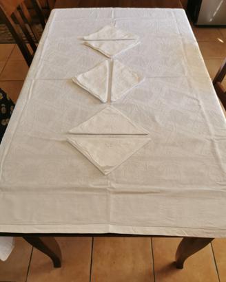 Tovaglia x4 in fiandra/jacquard +6tovaglioli