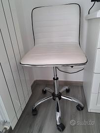 sedia da ufficio in ecopelle regolabile 