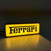 Lampada scritta Ferrari da tavolo a led