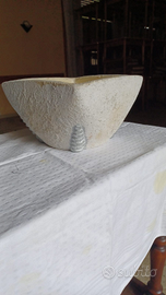 Vaso in terra cotta bianco