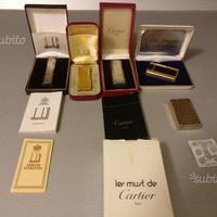 Accendini collezione Cartier, DuPont, Ddunhill