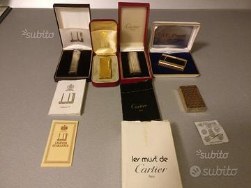 Accendini collezione Cartier, DuPont, Ddunhill