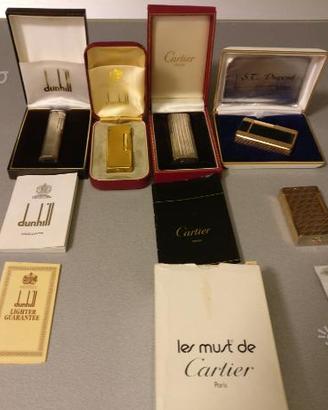 Accendini collezione Cartier, DuPont, Ddunhill