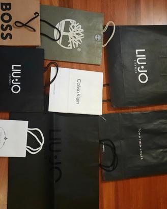 borse di carta  nr 8 diverse firme 