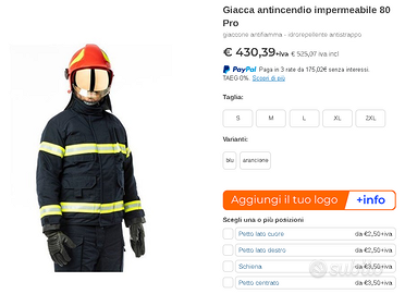 giacca antincendio aramidica nomex ignifugo