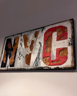 Quadro decorativo "NYC" stile industrial vintage