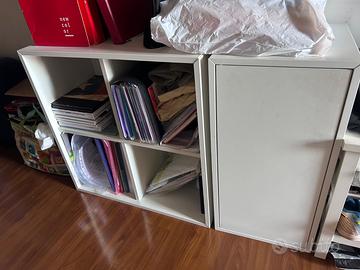 Mobile contenitore IKEA bianco vani a giorno+anta