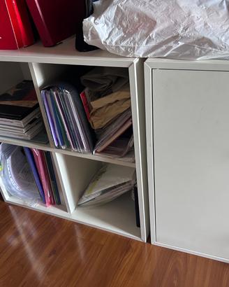 Mobile contenitore IKEA bianco vani a giorno+anta