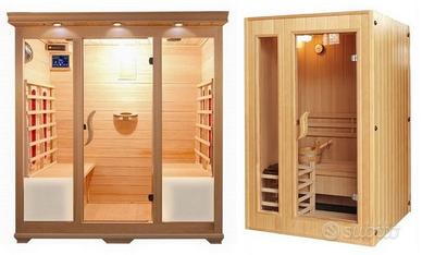 Sauna finlandese o infrarossi rett ang cromo cedro