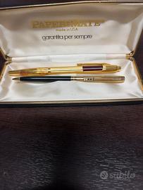 Set penne Paper Mate oro vintage box USA