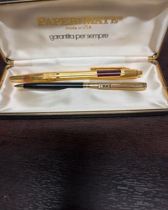 Set penne Paper Mate oro vintage box USA