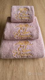 SET 3 PEZZI ASCIUGAMANI 100% COTONE