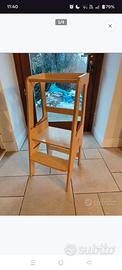 Torretta Montessori Bianconiglio Kids con pannello