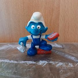 puffo muratore tuta blu