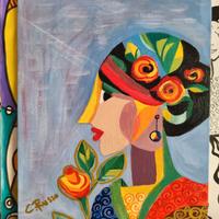 Dipinto Donna a colori