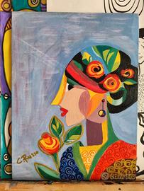 Dipinto Donna a colori