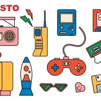 Giochi vintage anni 80, calcio, scarpe, tennis