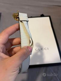 Gucci Cintura GG Marmont Thin Belt Bianca 409417