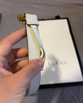 Gucci Cintura GG Marmont Thin Belt Bianca 409417