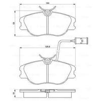 0986424167 Kit pastiglie freno Bosch Anteriore 164