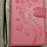 Cover a portafoglio rosa per Huawei Y7 2017