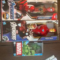 Action Figure Marvel Ironman, Spiderman e Hulk