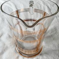 Caraffa in vetro e filettatura oro anni 70