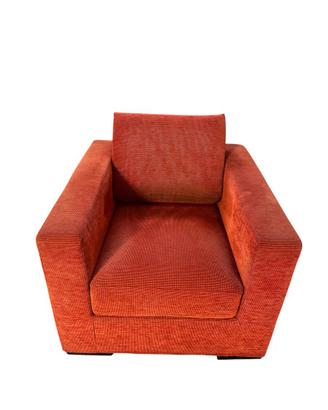 Poltrona classica imbottita sfoderabile - rosso