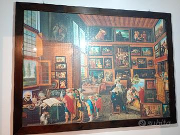 cornice fatta da artigiano con puzzle 