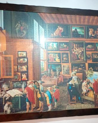 cornice fatta da artigiano con puzzle 